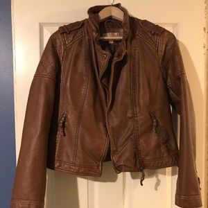 Faux leather jacket
